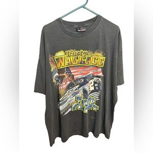 Vintage NASCAR Rusty Wallace Harley Davidson Miller Light tee shirt.